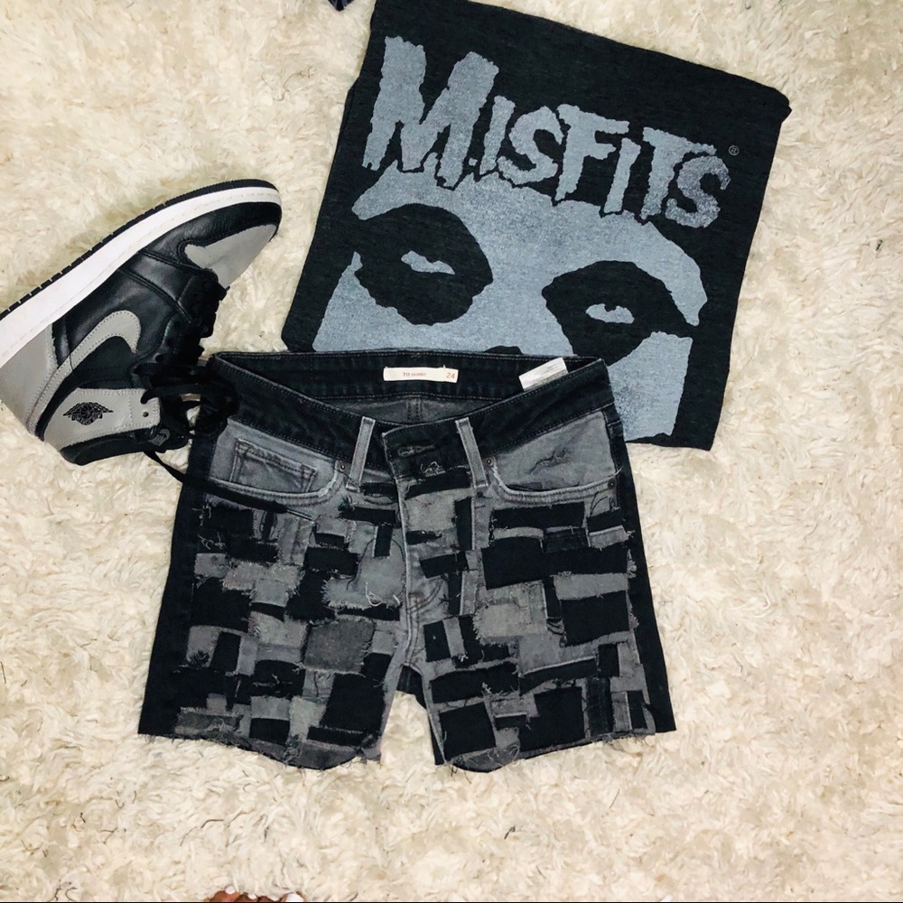 Levi Patchwork Shorts - image 1